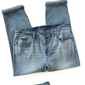 Chicos Womens 2 US 12 Regular Boyfriend Ankle Jeans Straight Leg